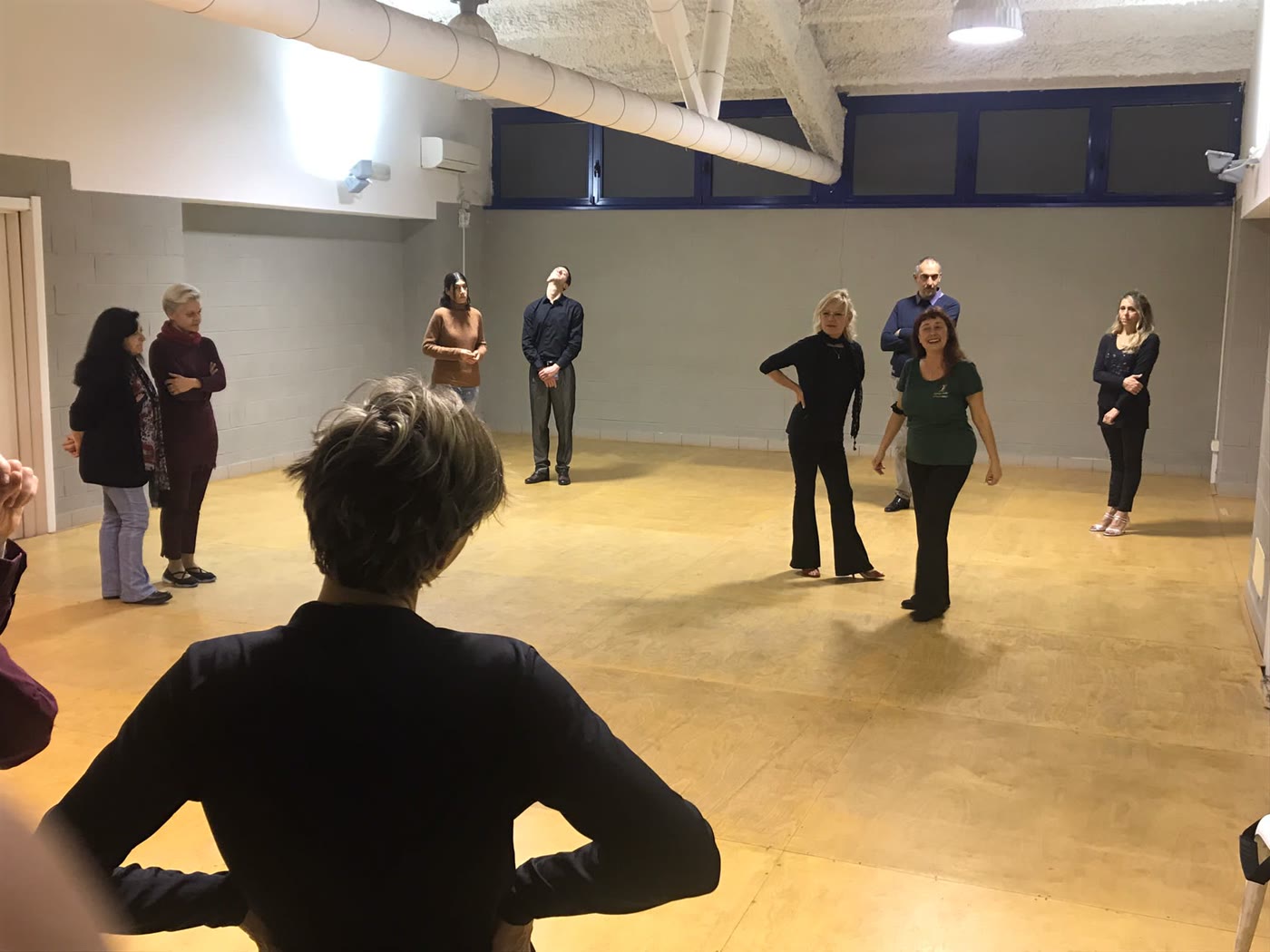 Una lezione collettiva di tango